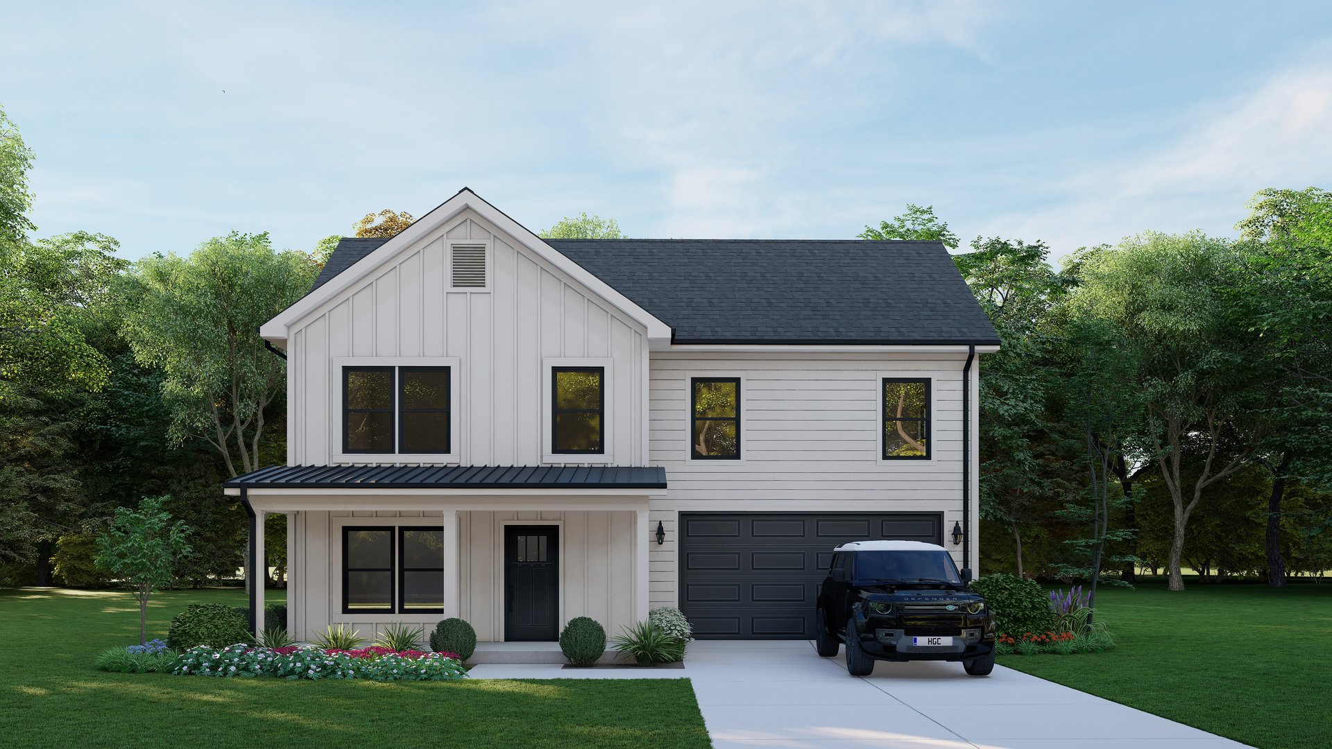 The Cottage front elevation rendering